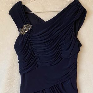 Midnight Blue Evening Gown, Adrianna Papell Size 14